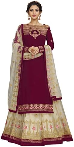 TRENDMALLS Georgette Embroidery Lehenga Choli with Dupatta For Women Ready To Wear (L267)