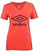 Umbro Ladies Double Diamond Logo Climate Ss Coral Canyon/Maroon Size M
