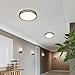 Maxxima 16 in. LED Flush Mount Ceiling Light, 3600 Lumens, 5 CCT 2700K/3000K/3500K/4000K/5000K, Round Color Selectable Black Trim Dual Ring Fixture, Dimmable