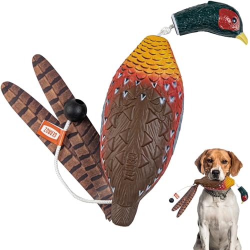 GearOZ Pheasant Dummy, Hunting Dog Retriever Training Pheasant Bumper for Gun Dog, Waterfowl Hunting Retriever Trainer, Outdoor Dead Fowl Retrieval Interactive Train Toys, Floating & Durable