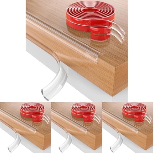 Image of Zeccorp 5-Meter Silicone Edge Protector Strip | Baby Corner Guards for Sharp Edges | Table, Bed & Furniture Safety Protectors | Baby Proofing Corner Guards & Edge Safety for Sharp Edges (Pack of 4)