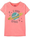 Osh Kosh Little Girl's Flip Sequin Tee Shirt, Neon Island Fever, 5
