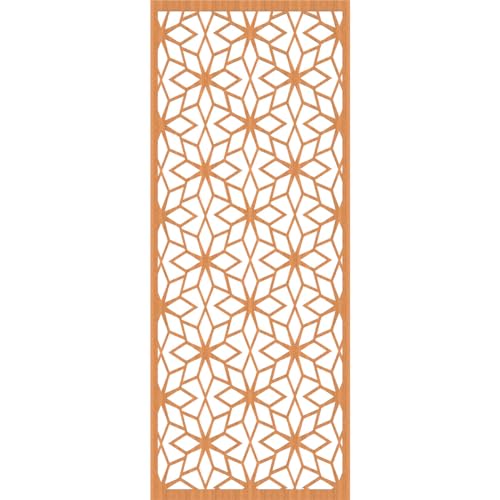 Image of 29 3 /8 inchW x 74 3 /8 inchH x 1 /4 inchT Lake Decorative Fretwork Wood Wall Panels, Cherry