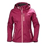 Helly Hansen Women's Crew Midlayer Fleece Lined Waterproof Windproof Breathable Sailing Rain Coat Jacket with Stowable Hood