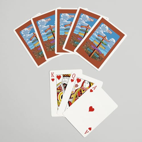 Lantern Press Utah, Signpost, Desert, 52 cartas poker miniatura 7