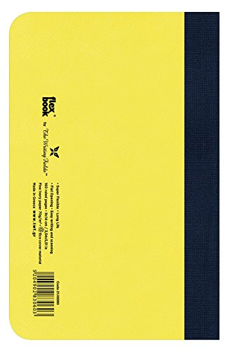 Image of FlexBook Smartbooks Notebook 160 Pages Ruled 9 x 14 cm Couverture Jaune /Dos Marine