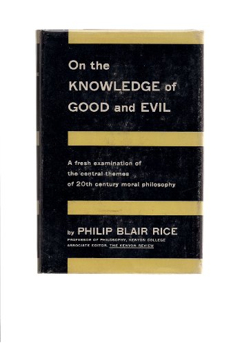 On the Knowledge of Good and Evil B001U3RGKI Book Cover