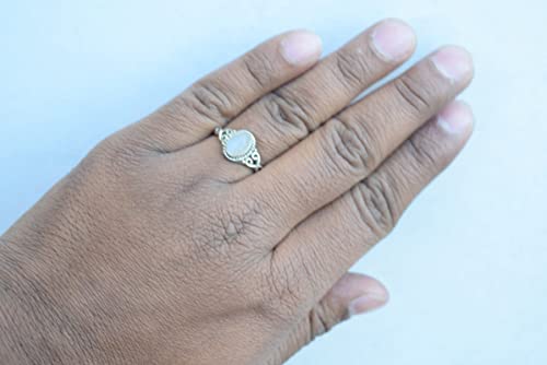 Avicrafts Rainbow Moonstone Ring 925 Sterling Silver Statement Ring For Women Handmade Rings Gemstone Christmas Promise Ring Size US 6 Gift For Her4