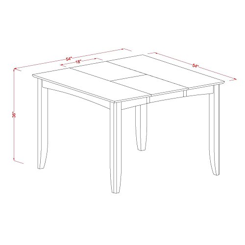 East-West-Furniture-FAQU7H-BLK-W-7-Piece-Kitchen-Counter-Set-Consist-of-a-Square-Dining-Room-Table-with-Pedestal-and-6-Dining-Chairs-54×54-Inch-Black-Cherry East West Furniture FAQU7H BLK W 7 Piece Kitchen Counter Set Consist of a Square Dining Room Table with Pedestal and 6 Dining Chairs 54×54 Inch Black Cherry