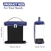 HAOGUAGUA Heavy Duty Leak Proof Clear Travel Bags for Toiletries, Transparent Makeup Cosmetic Bag with Zipper and Handle (1PCS BLUE, Large)