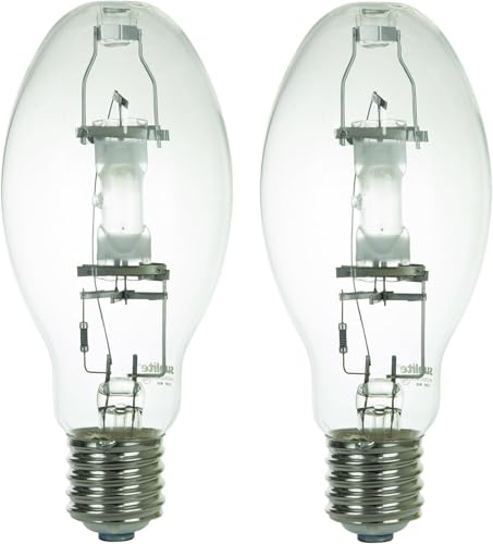 Sunlite MH250/U/MOG M58 Metal Halide Lamp 250 Watts Mogul Base (E39) ED28 15 000 Hour Life Span 21000 Lumen Clear Finish 4000K 2 Pack