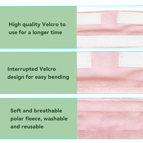 Image of 4 Pack Wuronsa Nasal Cannula Cushions, Soft Nasal Oxygen Covers, Soft Cannula Ear Protector for Oxygen Users, Prevent Indentations Irritated Cheek Skin, Prevent Ear Soreness (Light Pink)