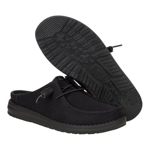 HEYDUDE Women's Wendy Slip Stretch Sox Slip On Mule, Black, Size 12 - image 6