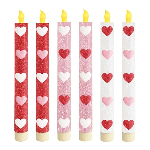 Oxxggkao 6 piezas electrónicas con temporizador remoto que funcionan perfectamente para bodas, San Valentín, celebraciones, fiestas