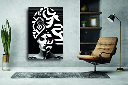 Décoration Murale Salon : Toile La Femme Noir&Blanc Moderne