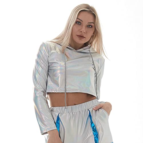 Pull à capuche métallique fluide contre l'inconfort des tenues de danse