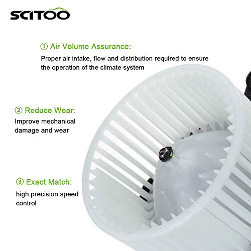 Scitoo Abs Plastic Heater Blower Motor W/Fan Hvac Resistors Blowers Motors Fit For 2008-2012 For Ford Escape /2008-2010 For Ford For F-250 Super Duty /2008-2010 For Ford For F-350 Super Duty Front #TOP4
