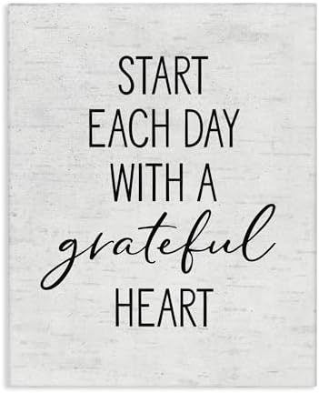 Stupell Industries 'Start Each Day with Grateful Heart', Canvas A...