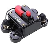 Kyrio Leitungsschutzschalter mit manuellem Reset, Sicherungshalter, Schleppmotor, Auto, Boot, Fahrrad, Stereo, Audio, Inline-Sicherung, Wechselrichter (60 A)