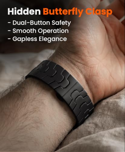 Image of AGIS02 Titanium Band for Apple Watch Ultra 3 /2 /1 Band 49mm & Series 11 /10 46mm, Grade 5 Titanium Ultra Watch Band for Men with DLC Coating, Durable and Lightweight iWatch Metal Strap
