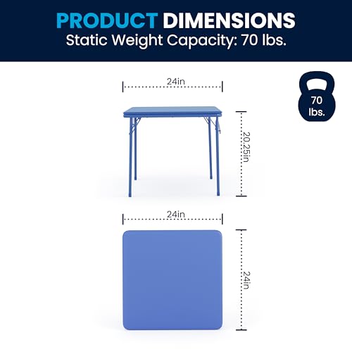 Flash Furniture Mindy Kids 5-Piece set Folding Square Table and Chairs Set for Daycare and Classrooms, Children's Activity Table and Chairs Set, Multicolor by Flash Furniture - Image 9