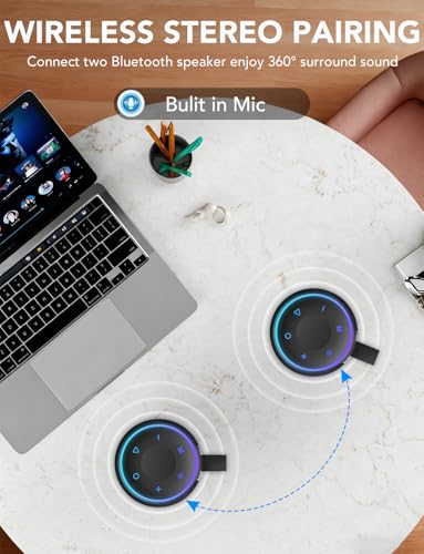 Portable Bluetooth Speaker, Bluetooth 5.4 Speaker, 30W Dual Speaker, 2.0 Channel, Deep Bass, 30H Playtime, Colorful RGB Lights, IPX7 Waterproof, TWS pairing for Outdoor/Home/Party/Travel, Gift Ideas - Image 5