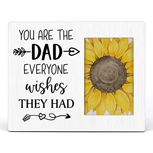 HOIJAUMAI Rustic Wooden Dad Photo Frame #TOP15