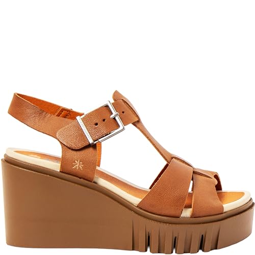 Sandales compensées ART Catania en cuir : confort des pieds actifs