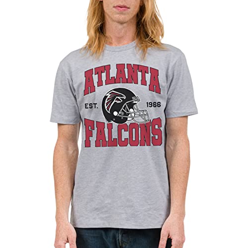 Junk Food NFL - Atlanta Falcons - Team Helmet - Officially Licensed Adult Short Sleeve Fan Tee for Men and Women