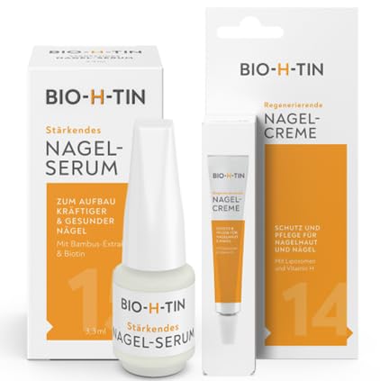 BIO-H-TIN stärkendes Nagel-Serum (3 3 ml) & Nagelcreme - Zum Aufbau kräftiger & gesunder Nägel in nur 4 Wochen