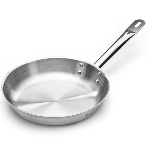 Forgast Poêle à Frire | Diamètre ⌀ 32 cm | Acier inoxydable | Acier satiné | Convient aux tables de cuisson à induction, à gaz et électriques | Résistant aux rayures | Lavable au lave-vaisselle