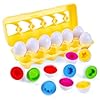 Matching Eggs 12 pcs Set Easter Eggs – Educational Color & Shape Recognition Sortere Skills Study Toys, Montessori Toys, STEM Educational Toy Gift for Toddler 1 2 3 Year Old