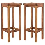 vidaXL Bar Stools,Modern Comfortable Armless Bar Stool, Counter Height Bistro Pub Side Stools, Backl