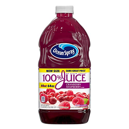 Ocean Spray 100% Juice Cranberry Raspberry, 64 Ounce Bottles (Pack Of 8) #TOP14