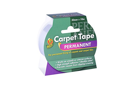 Duck Tape Doppelseitiges Teppich-Klebeband, Befestigung mit starkem Klebstoff, 50 mm x 10 m