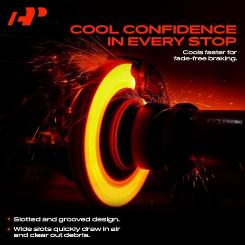A-Premium Front Vented & Rear Solid Disc Brake Rotors + Ceramic Pads Kit Compatible with Select Hyundai and Kia Models - Accent & Rio 2012 2013 2014 2015 2016 2017, 12-PC Set - Image 6