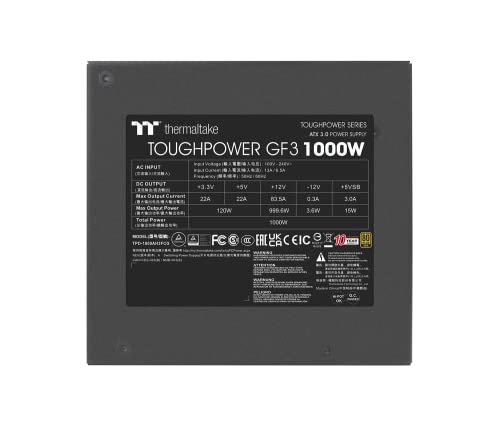 Thermaltake Toughpower GF3 1000W 80+ Gold for New Gen GPU