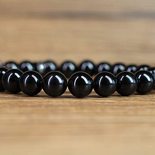 Coai Lion Jewelry Stone Beaded Black Tourmaline Bracelet #TOP4