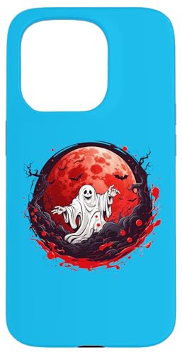 Scary Ghost and Bats ���S �u���b�N�ƃ��b�h �z���C�g �X�}�z�P�[�X iPhone 15 Pro �p