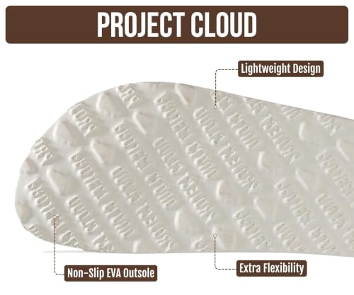 Image of Project Cloud 100% Genuine Leather Flat Sandals For Women 2026 Cork Footbed Womens Sandals with Memory Foam and arch support Vacation Essentials Slides for Women Footwear (Venita)