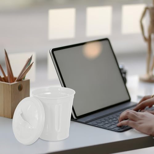 Pequeña caneca de basura con tapa para escritorio 4.33x3.54x3.54 in miniatura 2
