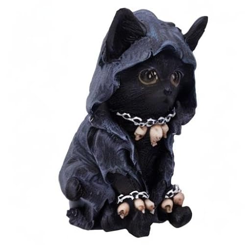 Nemesis Now U4930R0 Grim Reaper Cat Figurine, Hand-Painted Black Kitten With Olive Eyes And Skull Charms, Gothic Collectible Decor thumb #6