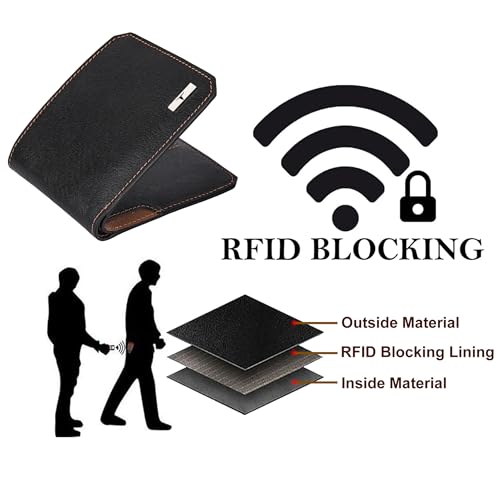 Image of URBAN FOREST Tyson Black /Cognac Leather Wallet for Men