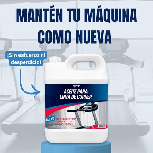 Aceite para cintas de correr elimina ruidos y averías de motor silicona 5L 6