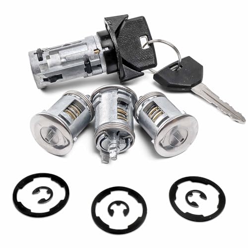 Ignition Switch Lock Cylinder with Door Lock & Keys Fit for Jeep Wrangler YJ Cherokee XJ 1991-1996 Replaces# 17250.05 924-908 4720929K 5161055AA