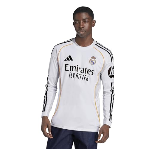 Image of adidas Performance Real Madrid Home 2025 /2026 White Men's Long Sleeve Jersey