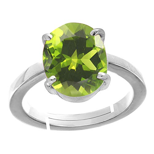 Pierre précieuse péridot 6.25 ratti sur bague mixte pour sublimer vos styles habillés