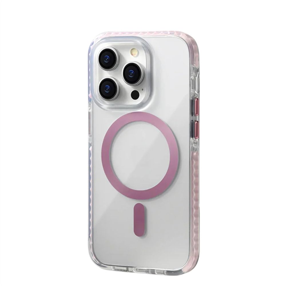 Coque de Protection iPhone 15 Pro Max Transparente Rose de Luxe - 8
