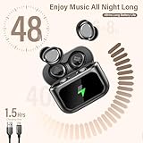 Wireless Sleep Earbuds with Smart Touch Screen, Bluetooth 5.4 Headphones In Ear with ENC Noise Cancelling Mic, 48H Sleep Headphones with 5 EQ Modes, HiFi Stereo IP7 Waterproof Mini Ear Buds, Black - Image 7