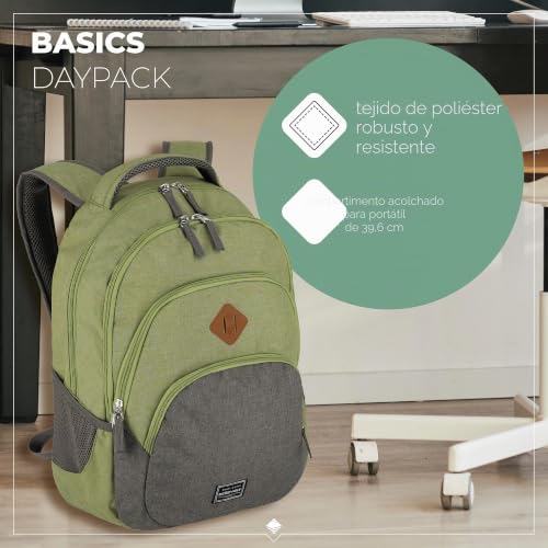 Miniatura 2 de Travelite Mochila Para Equipaje De Mano, Mochila Para Portátil De 15,6 Pulgadas, Basics, Mochila De Día Con Muchos Compartimentos, 45 Cm, 22 Litros